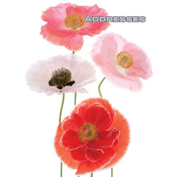 POPPIES ADDRESS BOOK SPIRAL