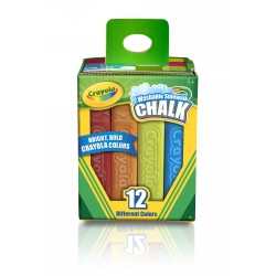 CRAYOLA SIDEWALK CHALK WASHABLE PK 12