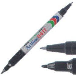 BLACK ARTLINE 041T BI-NIB ( 1.0 & 0.4 ) PERMANENT MARKER