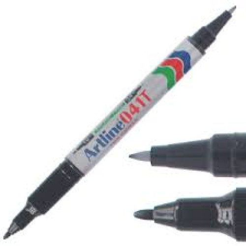 BLACK ARTLINE 041T BI-NIB ( 1.0 & 0.4 ) PERMANENT MARKER