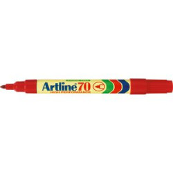RED ARTLINE 70 PERMANENT MARKER 1.5MM BULLET EACH.