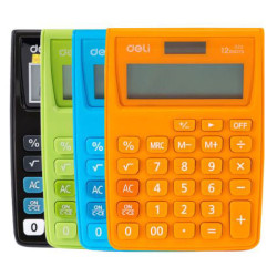 SMALL DUAL POWER 12 DIGIT CALCULATOR 120MM x 86MM x 30MM