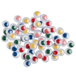 COLOURED MOVING EYES ASSORTED 100 PER BAG
