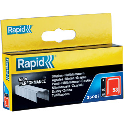 RAPID 53/10MM STAPLES BOX 2500