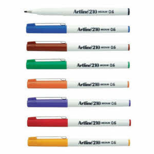 ASSORTED FINELINER ARTLINE 210 0.6MM MEDIUM BOX 12