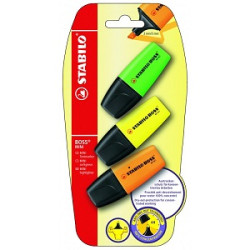 MINI HIGHLIGHTERS GREEN ORANGE YELLOW