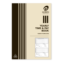 TIME BOOK YEARLY OLYMPIC WAGES 32 PAGE 180 X 125