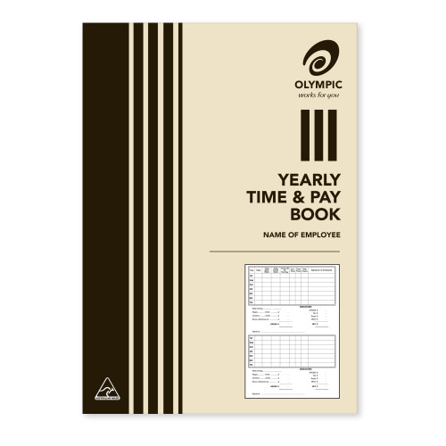 TIME BOOK YEARLY OLYMPIC WAGES 32 PAGE 180 X 125