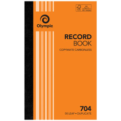 OLYMPIC 704 RECORD BOOK DUPLICATE 200 X 125 CARBONLESS