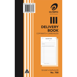 OLYMPIC 700 DELIVERY BOOK DUPLICATE 200 X 125 CARBONLESS OLYMPIC 700 DELIVERY BOOK DUPLICATE 200 X 125 CARBONLESS