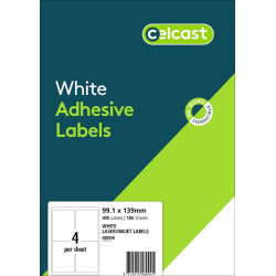 MAILING LABELS 4 UP WHITE 99.1 X 139MM MAILING LABELS 4 UP WHITE 99.1 X 139MM