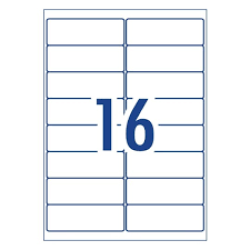 MAILING LABELS 16 UP WHITE 99.1 X 33.9MM MAILING LABELS 16 UP WHITE 99.1 X 33.9MM