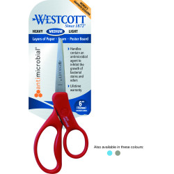 WESTCOTT 152MM STUDENT ANTIMICROBIAL SCISSORS WESTCOTT 152MM STUDENT ANTIMICROBIAL SCISSORS