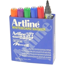ARTLINE 577 BULLET 3MM WB/MARKER ASS 8 COLOURS BOX 12