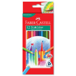FABER CASTELL TRI-GRIP COLOURED PENCILS 3.3MM LEADS