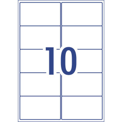 MAILING LABELS 10 UP WHITE 99.06 X 57MM MAILING LABELS 10 UP WHITE 99.06 X 57MM