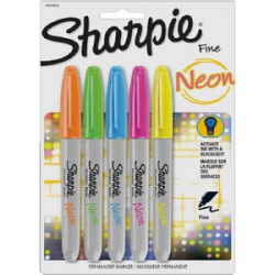 ASSORTED NEON SHARPIE PERMANENT MARKER FINE BULLET WALLET 5