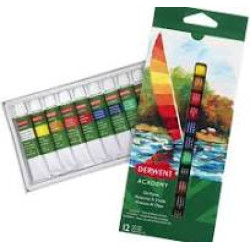DERWENT ACADEMY ACRYLIC PAINT 12ML PK12