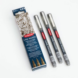 DERWENT® LINE MAKER FINELINER GRAPHITE PK3