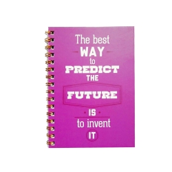 PROFILE A5 'PREDICT THE FUTURE' 160PG  HARDCOVER SPIRAL NOTEBOOK