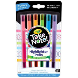 HIGHLIGHTER TAKE NOTE! DUAL TIP PEN 1-4M