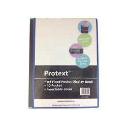 40 PAGE FIXED POCKET BLUE INSERT DISPLAY