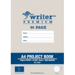 96 PAGE 8MM A4 RULED PROJECT BOOK BANANA WRITER