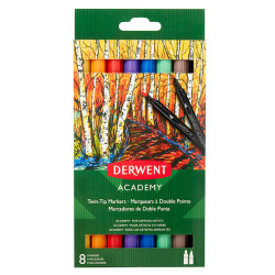 DERWENT® ACADEMY BRUSH MARKER PK8