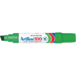 GREEN ARTLINE 100 JUMBO PERMANENT MARKER 7.5 - 12MM CHISEL EACH.