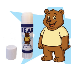 BEAR PREMIUM WHITE ADHESIVE GLUE STICK  36 GRAM PVA GLUE