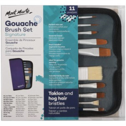 MM BRUSH SET IN WALLET 11PC - GOUACHE