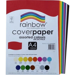 ASSORTED  COVER PAPER  125GSM A4 250 SHEETS