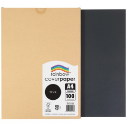BLACK  COVER PAPER  125GSM A4 100 SHEETS