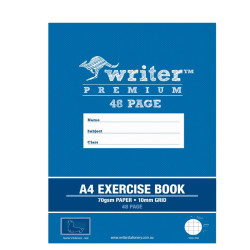 A4 48PG 10MM GRID BOOK WRITER PREMIUM SEAL