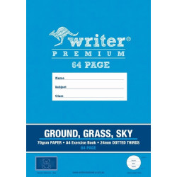 24MM A4 64PG GROUND/GRASS/SKY EXERCISE BOOK 24MM D/THIRDS BEAR 24MM A4 64PG GROUND/GRASS/SKY EXERCISE BOOK 24MM D/THIRDS BEAR