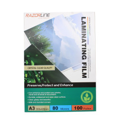 A3 LAMINATING POUCHES 80 MIC PK 100