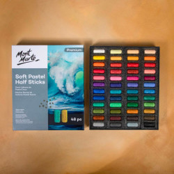 MONT MARTE PREMIUM SOFT/CHALK PASTEL HALF STICKS 48PC