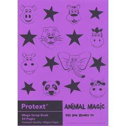 64 PAGE POLY BOND SCRAPBOOK 330 X 245MM ANIMAL MAGIC