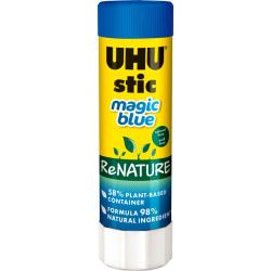 UHU MAGIC GLUE STICK BLUE 21G DRIES CLEAR