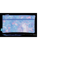 UNICORN MAGIC PENCIL CASE SPENCIL 325X170 2 ZIP  LINED INSIDE NAME LABEL FITS 30CM RULER