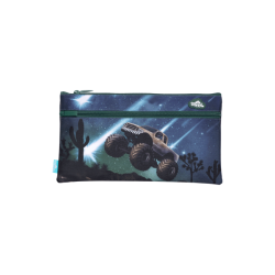 METEOR TRUCKS PENCIL CASE SPENCIL 325X170 2 ZIP  LINED INSIDE NAME LABEL FITS 30CM RULER