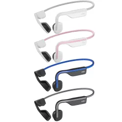 Blue SHOKZ OpenMove Bone Conduction Sports Bluetooth Headphones